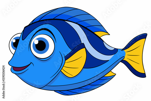 vector illustration of a cartoon fish