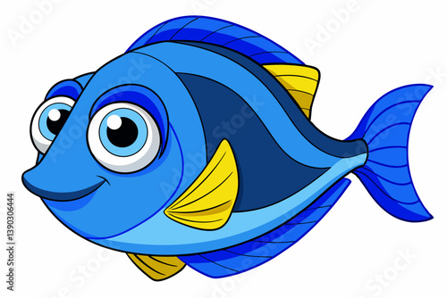 vector illustration of a cartoon fish