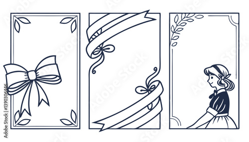 black and white photo frame design.