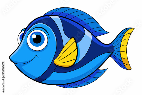 vector illustration of a cartoon fish