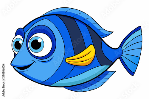 vector illustration of a cartoon fish