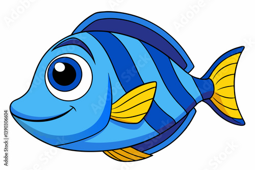 vector illustration of a cartoon fish