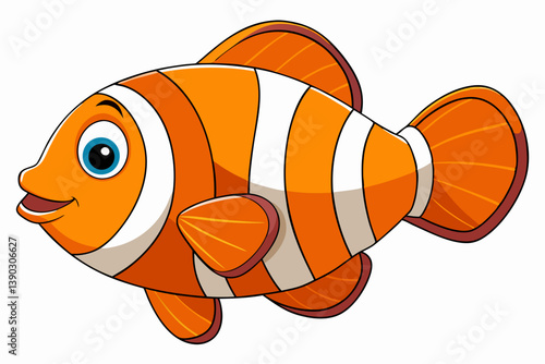 vector illustration of a cartoon fish