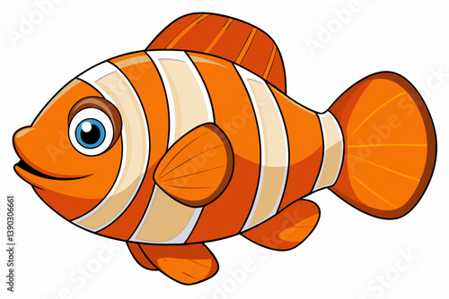 vector illustration of a cartoon fish