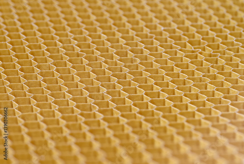 Hollow cells of honeycomb structure made of fiberglass or another composite material