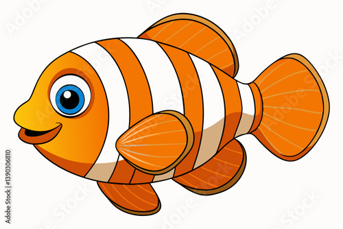 vector illustration of a cartoon fish