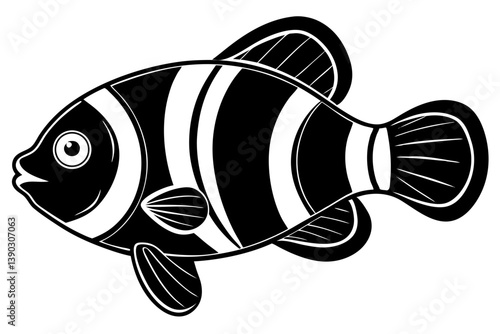 vector illustration of a cartoon fish