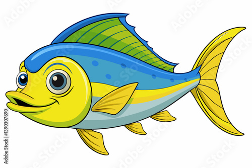 vector illustration of a cartoon fish