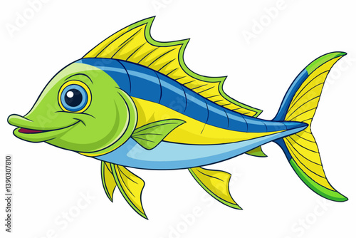 vector illustration of a cartoon fish