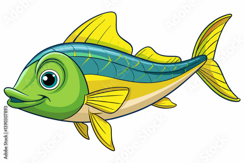 vector illustration of a cartoon fish