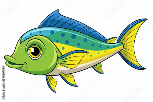 vector illustration of a cartoon fish
