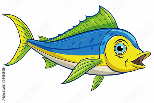 vector illustration of a cartoon fish