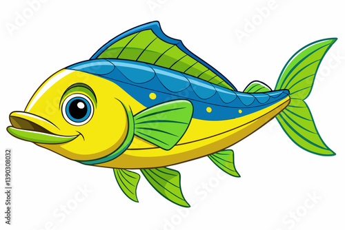 vector illustration of a cartoon fish
