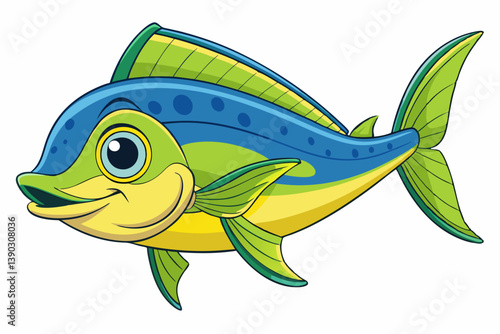 vector illustration of a cartoon fish