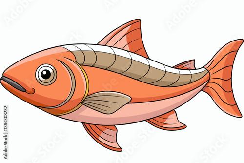 vector illustration of a cartoon fish