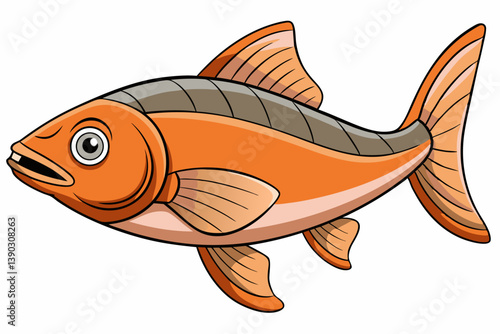vector illustration of a cartoon fish