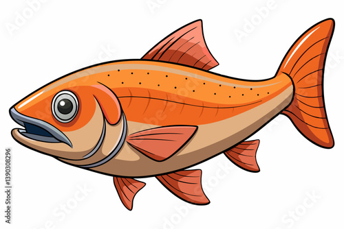 vector illustration of a cartoon fish