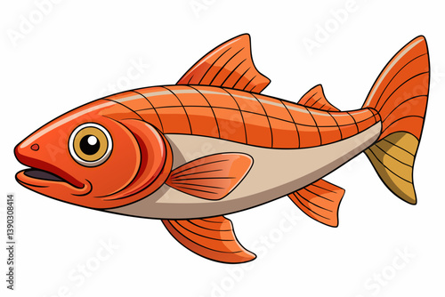 vector illustration of a cartoon fish