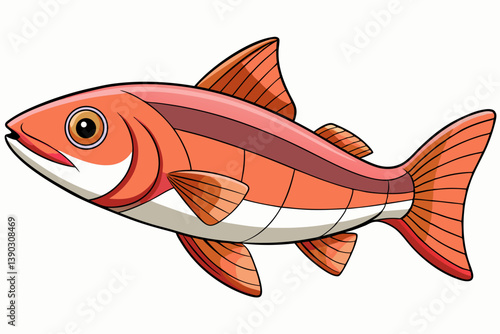 vector illustration of a cartoon fish