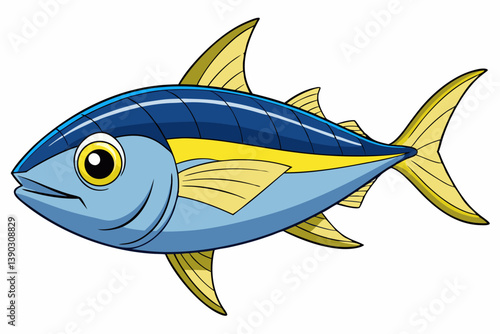 vector illustration of a cartoon fish