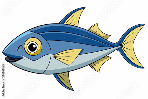 vector illustration of a cartoon fish