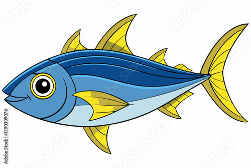 vector illustration of a cartoon fish
