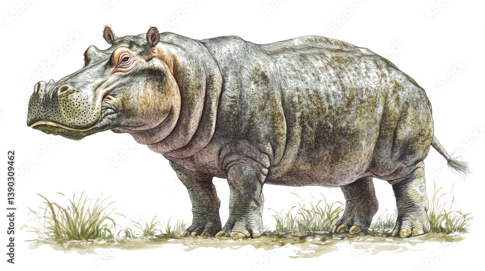 Fototapeta premium rhino isolated on white