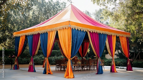 Wallpaper Mural Exotic Wedding Tent Displaying Vivid Colors and Intricate Ornamentation Details Torontodigital.ca