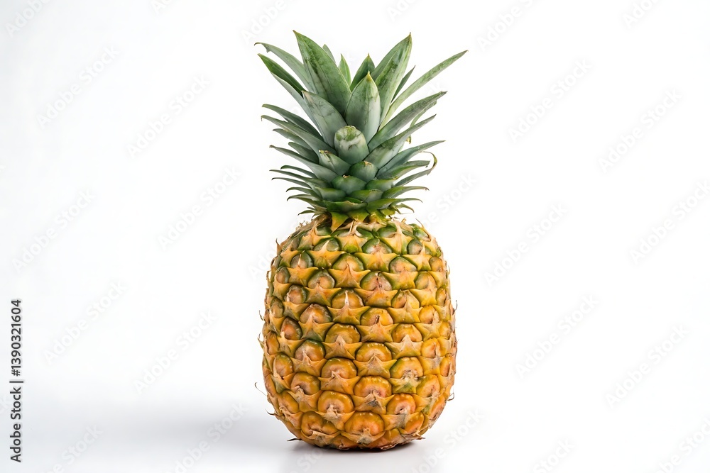 Fresh pineapple isolated on white background - tropical fruit Fresh pineapple isolated on white background - tropical fruit