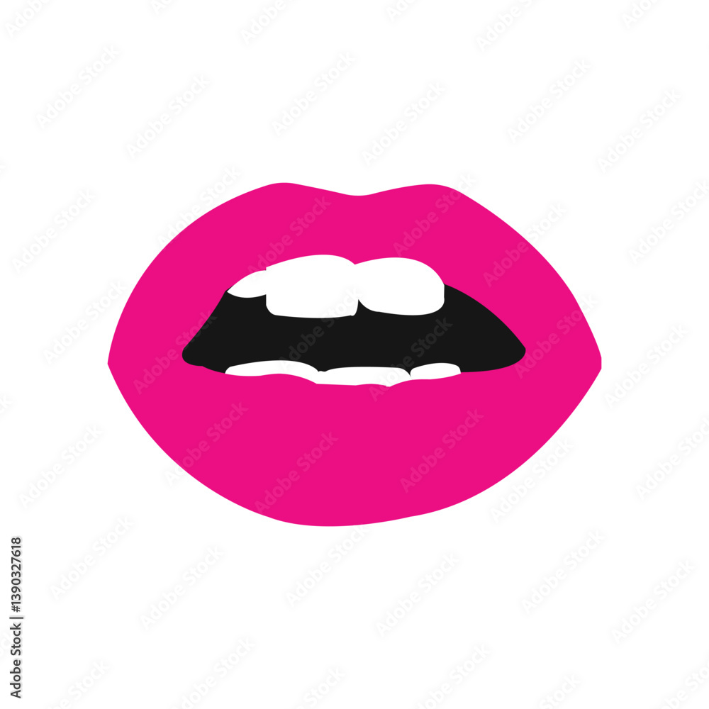 Purple Lips Biting – Bold Pop Art Mouth Vector
Purple Lips Biting – Bold Pop Art Mouth Vector