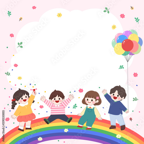 Wallpaper Mural children with balloons Torontodigital.ca