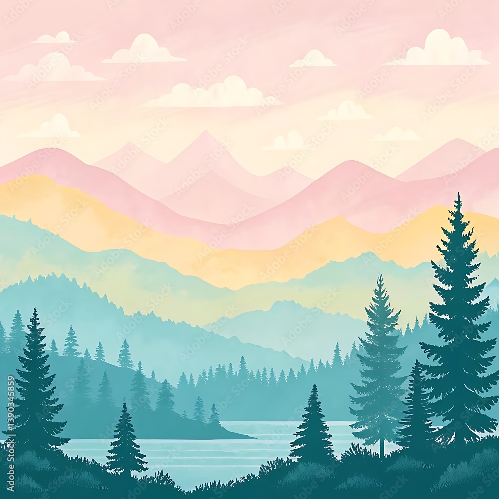 Obraz premium winter landscape with mountains