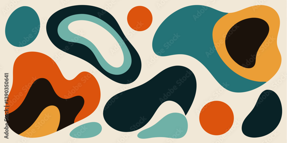 Abstract Organic Shapes Background Abstract Organic Shapes Background