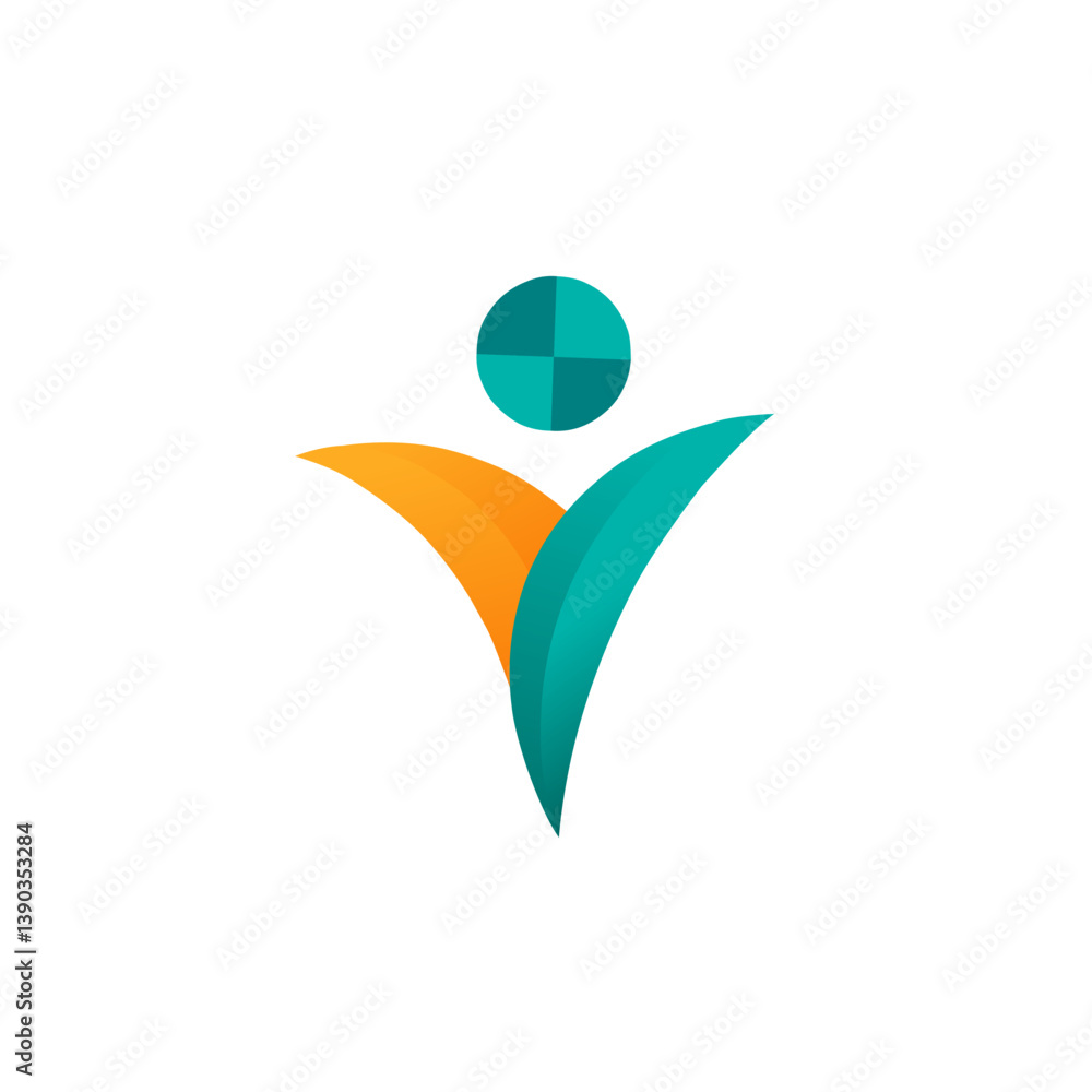 Vector logo design with dominant green and orange colors, suitable for brands in the health, herbal, or natural lifestyle fields. Carrying a fresh, healthy, and natural impression. Vector logo design with dominant green and orange colors, suitable for brands in the health, herbal, or natural lifestyle fields. Carrying a fresh, healthy, and natural impression.