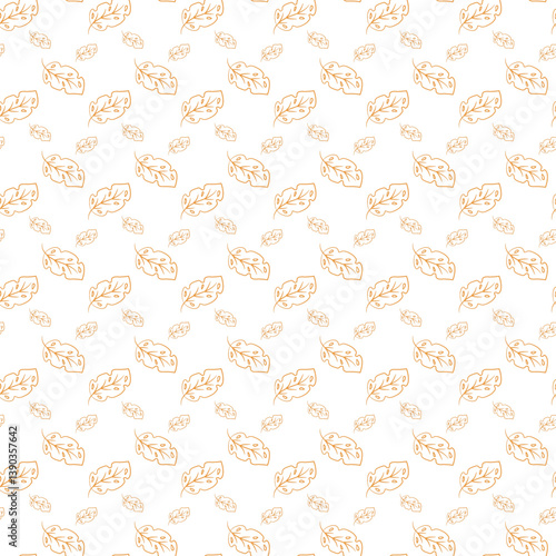 Leaves On Branch Seamless Vector Pattern Design