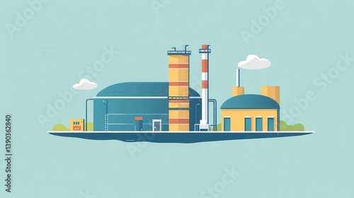 Industrial Plant with Modern Design and Equipment