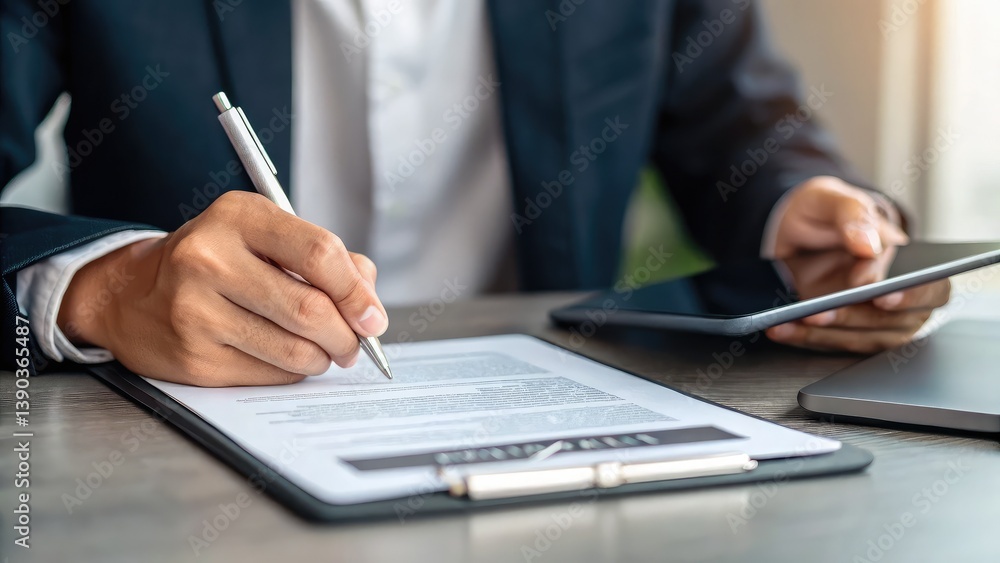 entrepreneurship startup scalability. A person signing a document while using a smartphone, conveying a professional and business-oriented atmosphere. entrepreneurship startup scalability. A person signing a document while using a smartphone, conveying a professional and business-oriented atmosphere.