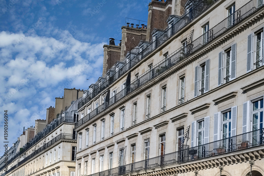 Paris, buildings in the Marais, in the center, in a typical street
Paris, buildings in the Marais, in the center, in a typical street
