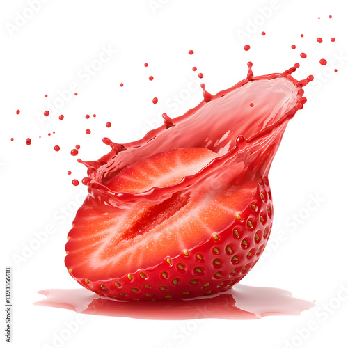 Fresh Strawberry with Splash Effect1