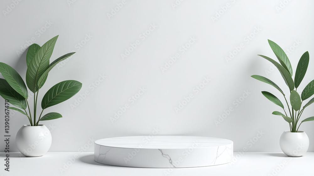 marble empty podium features white marble natural leaves digital marble empty podium features white marble natural leaves digital