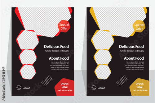 Clean,clear and modern restaurant flyer Design 