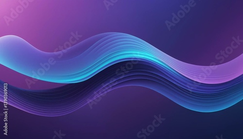 Fond abstrait ondulations tech modernes violet et bleu. Design vagues dégradé mer eau ondes digital fluide.