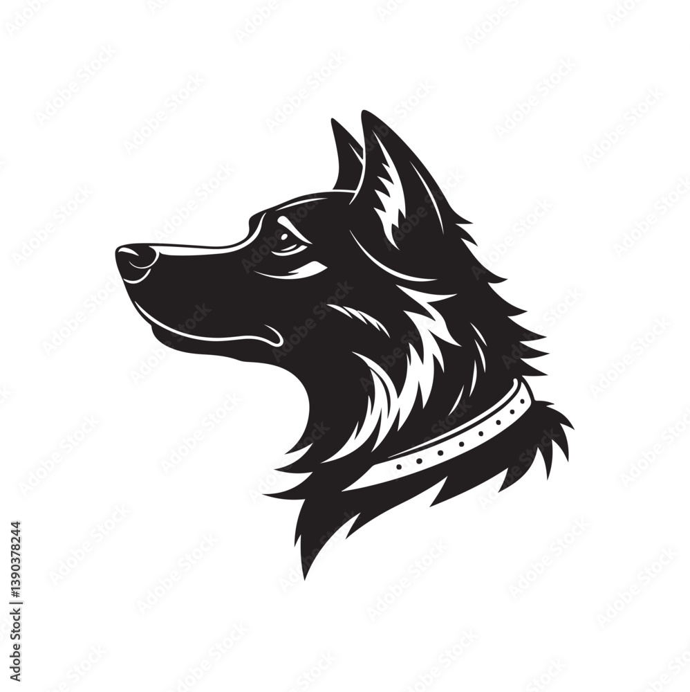 Obraz premium dog vector silhouette clipart logo concept