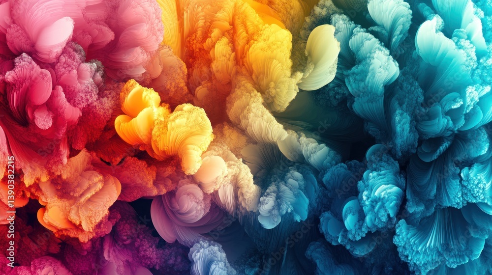 Obraz premium Vibrant swirling colors. Abstract ink patterns