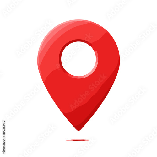 Free Download Precise Location Indicator: A vibrant red location marker, artfully rendered, elegantly pinpoints a destination, symbolizing navigation and pinpoint accuracy.  - GFXLoad