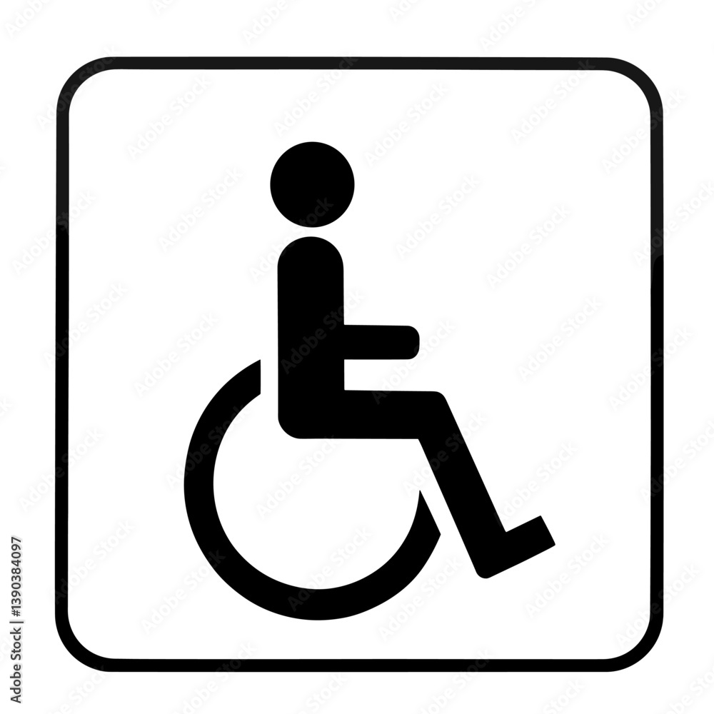 Accessibility Symbol: A minimalist icon, representing the universally recognized symbol for accessibility. The image signifies inclusivity, convenience, and understanding for all. Accessibility Symbol: A minimalist icon, representing the universally recognized symbol for accessibility. The image signifies inclusivity, convenience, and understanding for all.