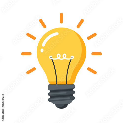 Illuminating Insight: A radiant illustration of a lit light bulb, symbolizing innovation, creativity, and the spark of a brilliant idea. 