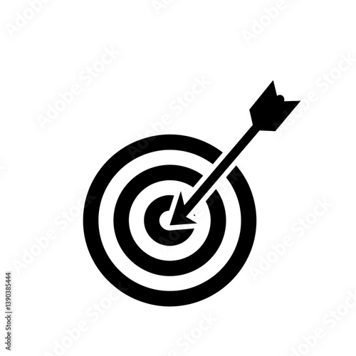 Bullseye: A striking visual of a target with an arrow at the center, symbolizing precision, focus, and goal achievement.