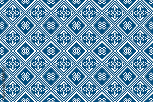 Geometric ethnic oriental seamless pattern traditional Design for background, carpet, wallpaper. clothing,navajo, Batik, wrapping, tribal, fabric, embroidery style, sadu .Vector illustration.