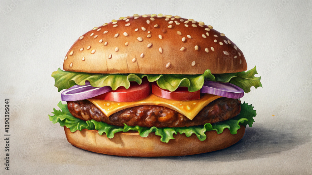 hamburger on black hamburger on black